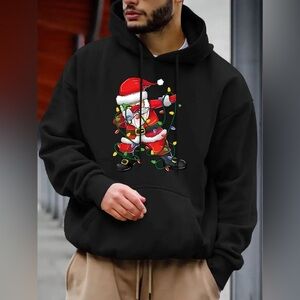 Santa and Lights Christmas Men’s Hoodie